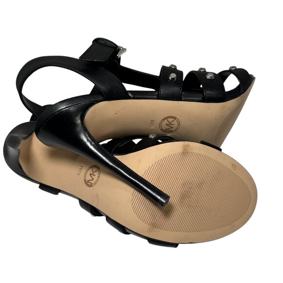Michael Kors Women's Jagger Studded Stiletto Sandals, Black size 10 NEW $185 - Picture 7 of 7